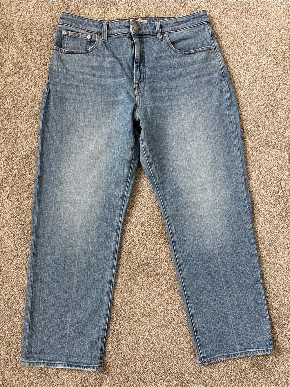 Madewell Curvy '90s Straight Leg Jeans Light Wash Size 31 Petite